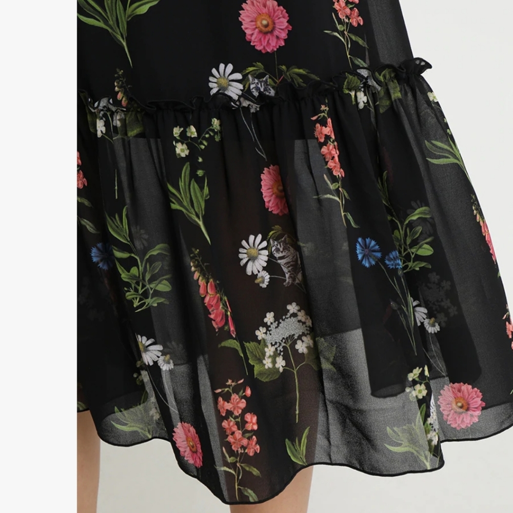 🍒NWT🍒 TED BAKER  BOTANICAL MIDI DRESS - Picture 8 of 8